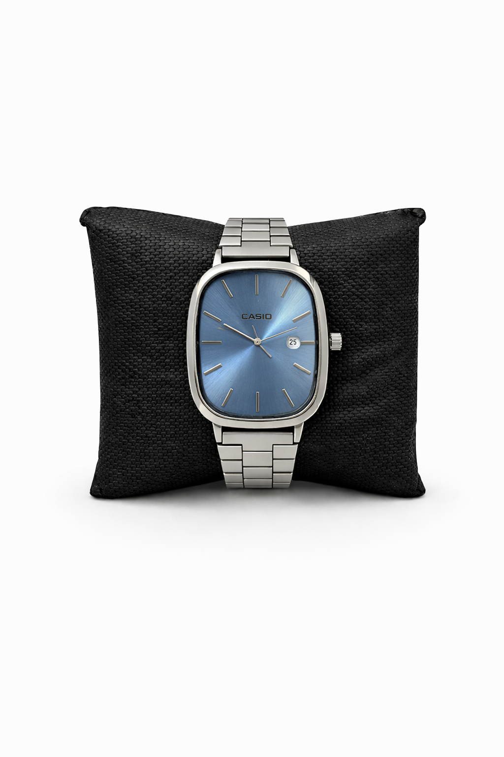 CASIO VİNTAGE DIŞI GÜMÜŞ İÇİ AÇIK MAVİ SAAT