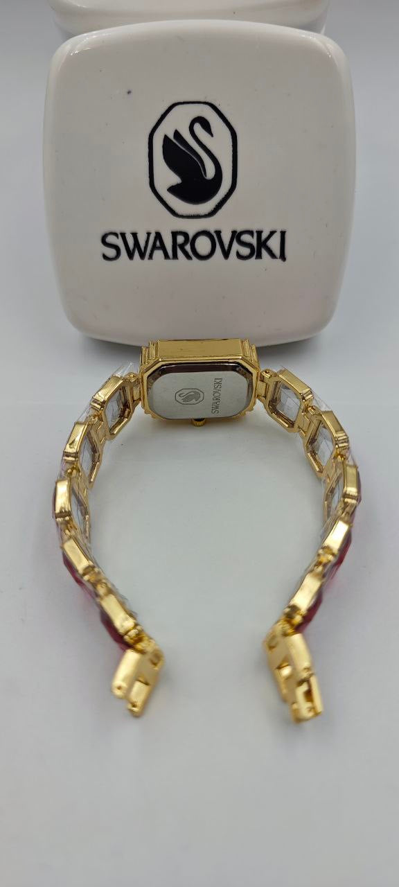 SWAROVSKİ KIRMIZI BAYAN SAAT