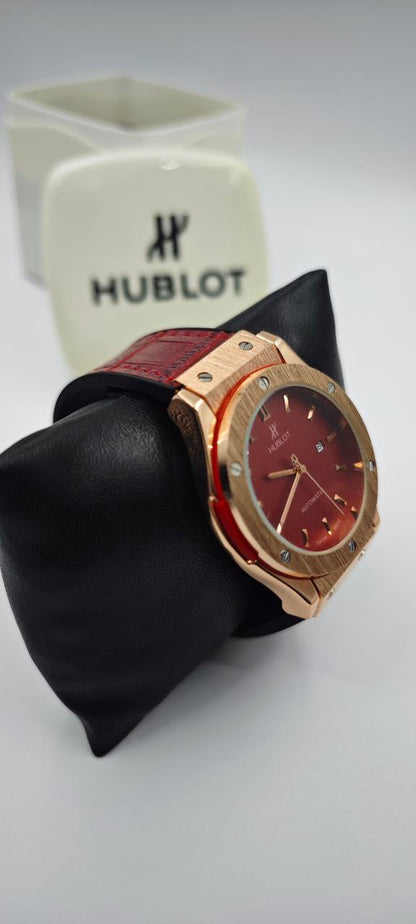 HUBLOT GENEVE PLASTİK KORDON KIRMIZI SAAT