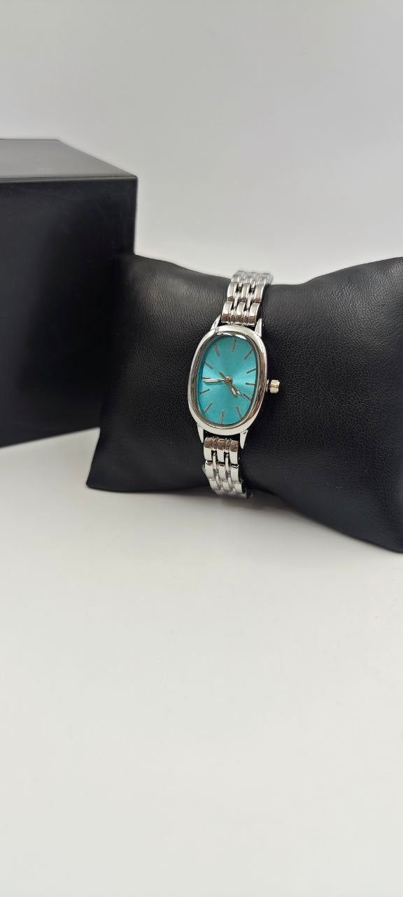 BAYAN YUVARLAK TURKUAZ SAAT
