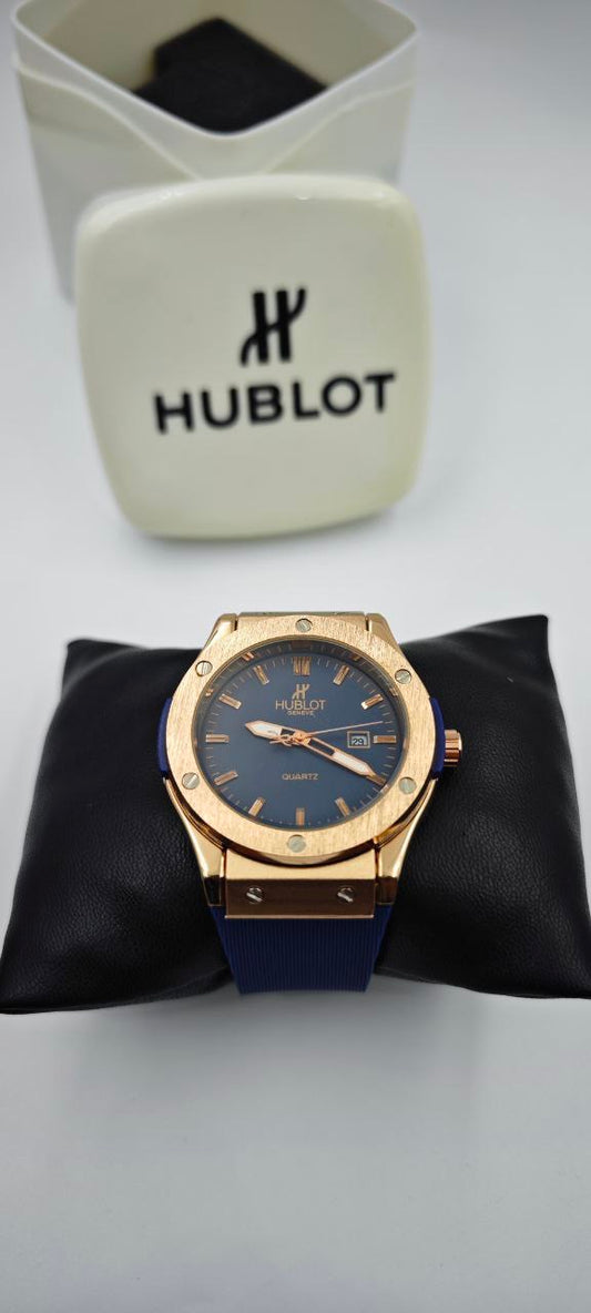 HUBLOT GENEVE PLASTİK KORDON LACİVERT SAAT