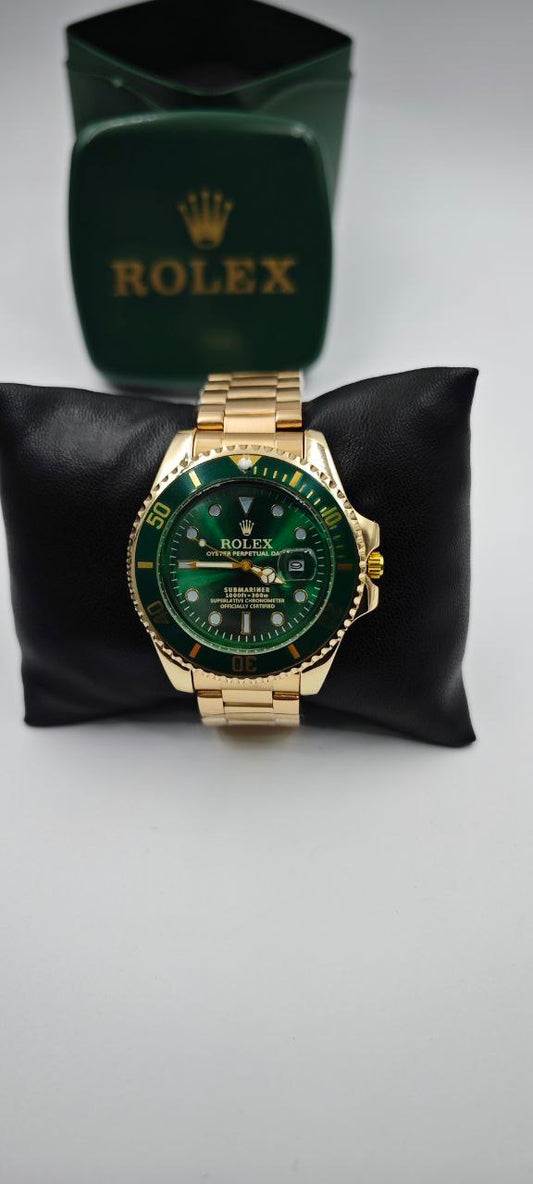 ROLEX SUBMARİNA DIŞI ALTIN İÇİ YEŞİL SAAT