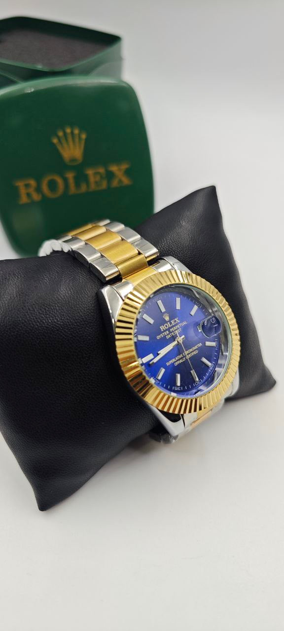 ROLEX DIŞI ÇİFT RENK İÇİ LACİVERT SAAT
