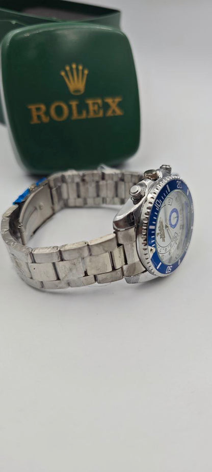 ROLEX YACH-T MASTER İÇİ BEYAZ-MAVİ SAAT