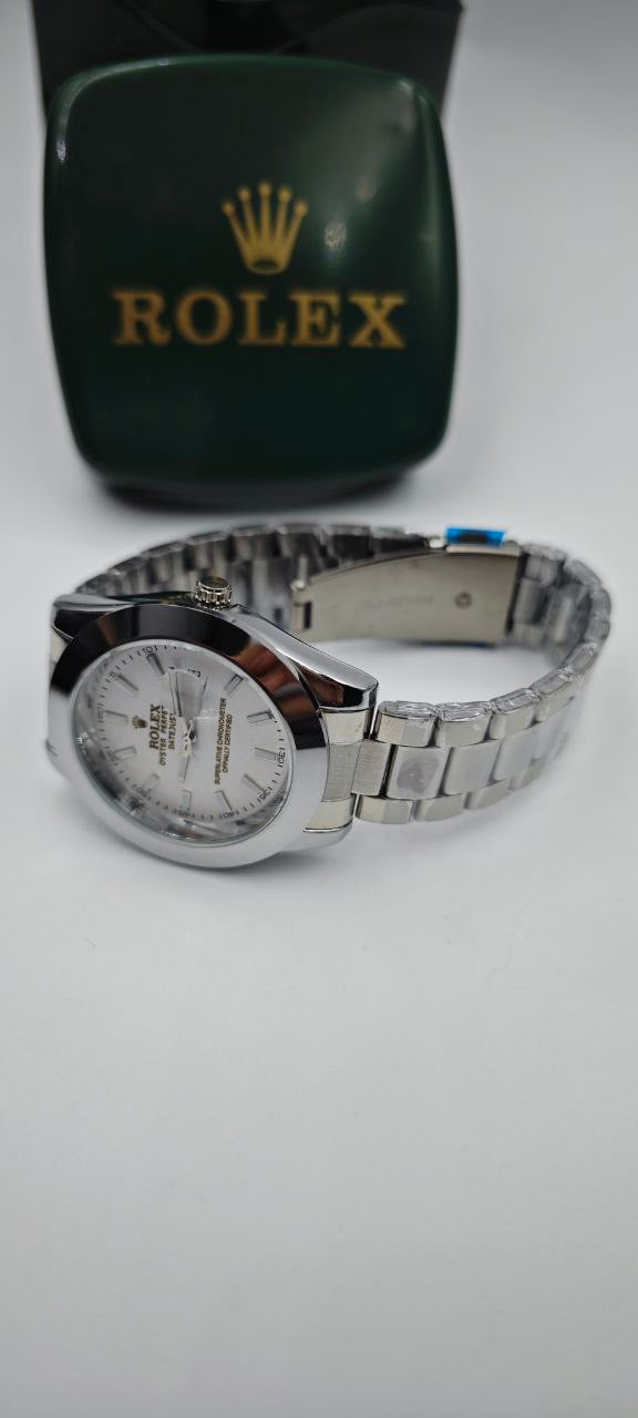 ROLEX DAYTJUST DIŞI GÜMÜŞ İÇİ BEYAZ SAAT