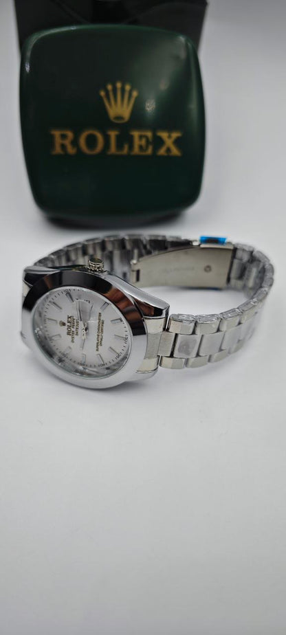 ROLEX DAYTJUST DIŞI GÜMÜŞ İÇİ BEYAZ SAAT