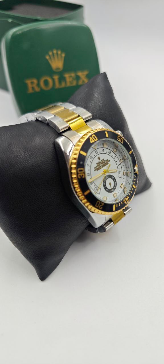 ROLEX YACH-T MASTER ÇİFT RENK İÇİ BEYAZ-SİYAH