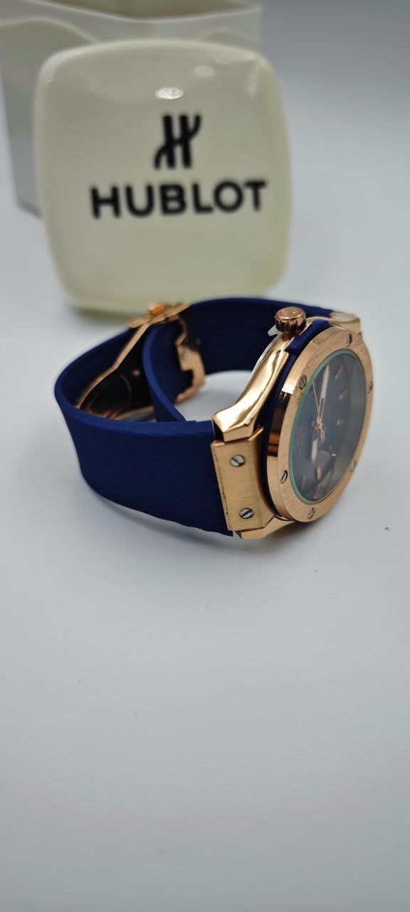 HUBLOT GENEVE PLASTİK KORDON LACİVERT SAAT