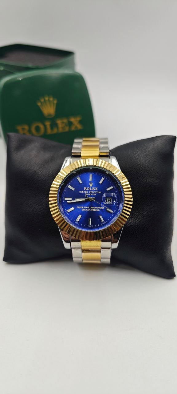 ROLEX DIŞI ÇİFT RENK İÇİ LACİVERT SAAT