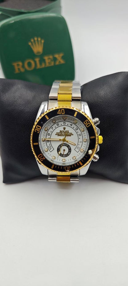 ROLEX YACH-T MASTER ÇİFT RENK İÇİ BEYAZ-SİYAH