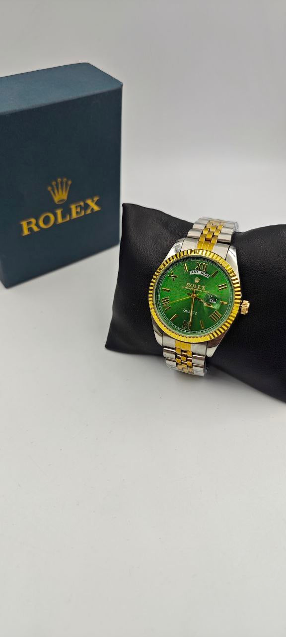 ROLEX DAY-DATE ÇİFT RENK İÇİ YEŞİL SAAT