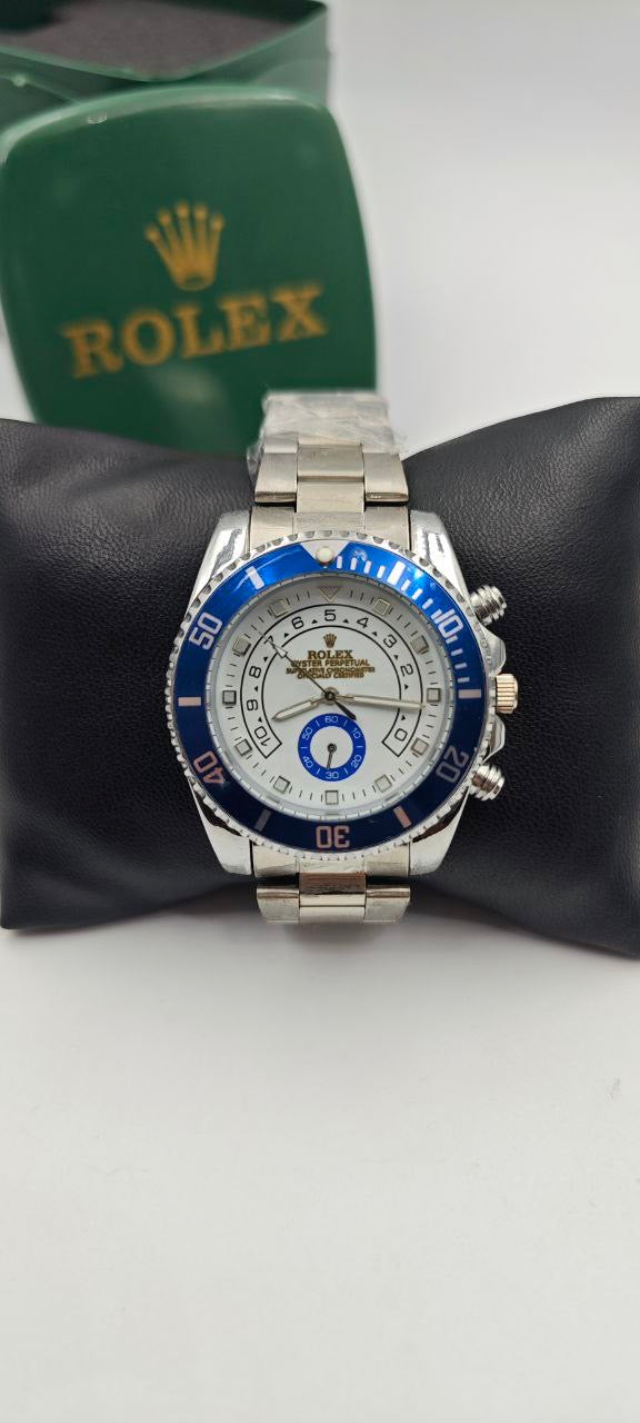 ROLEX YACH-T MASTER İÇİ BEYAZ-MAVİ SAAT