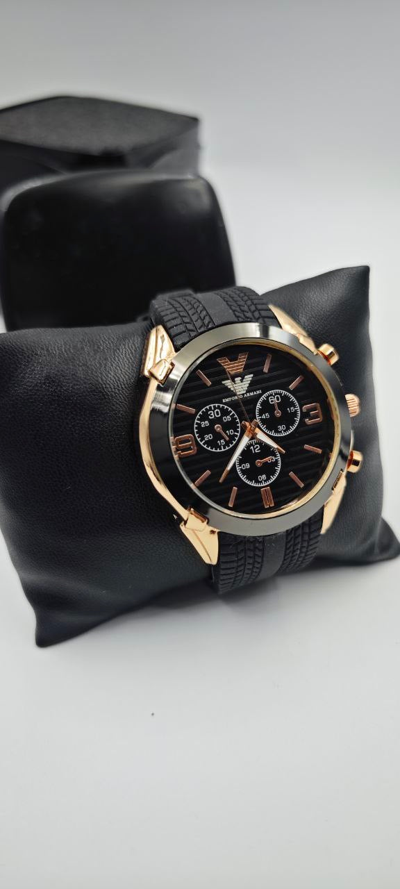 EMPOROİ ARMANİ SİYAH-GOLD SAAT