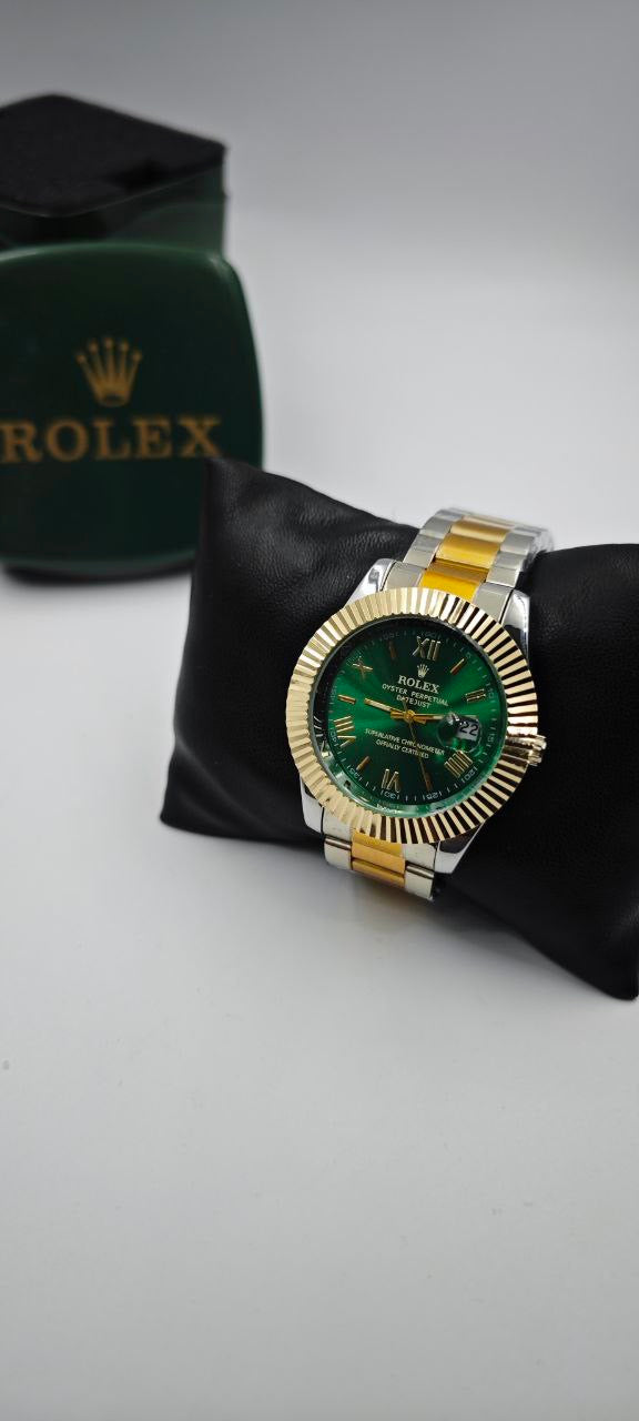 ROLEX ÇİFT RENK İÇİ YEŞİL SAAT