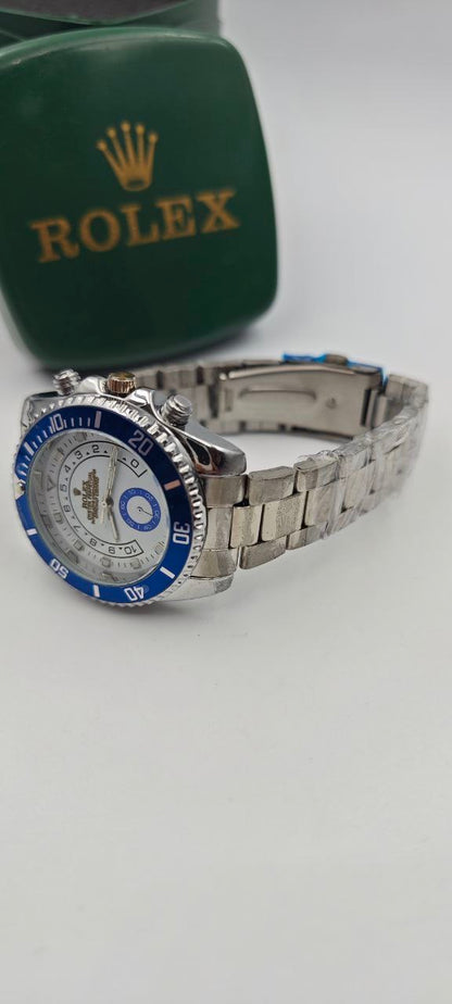 ROLEX YACH-T MASTER İÇİ BEYAZ-MAVİ SAAT