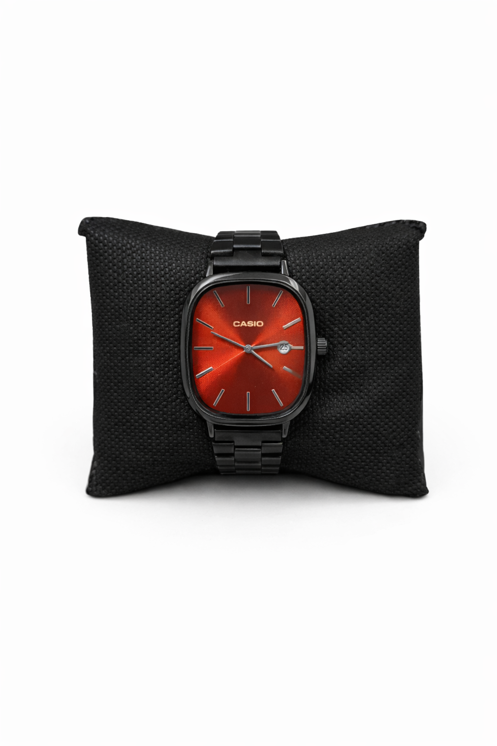 CASIO VİNTAGE DIŞI SİYAH İÇİ KIRMIZI SAAT