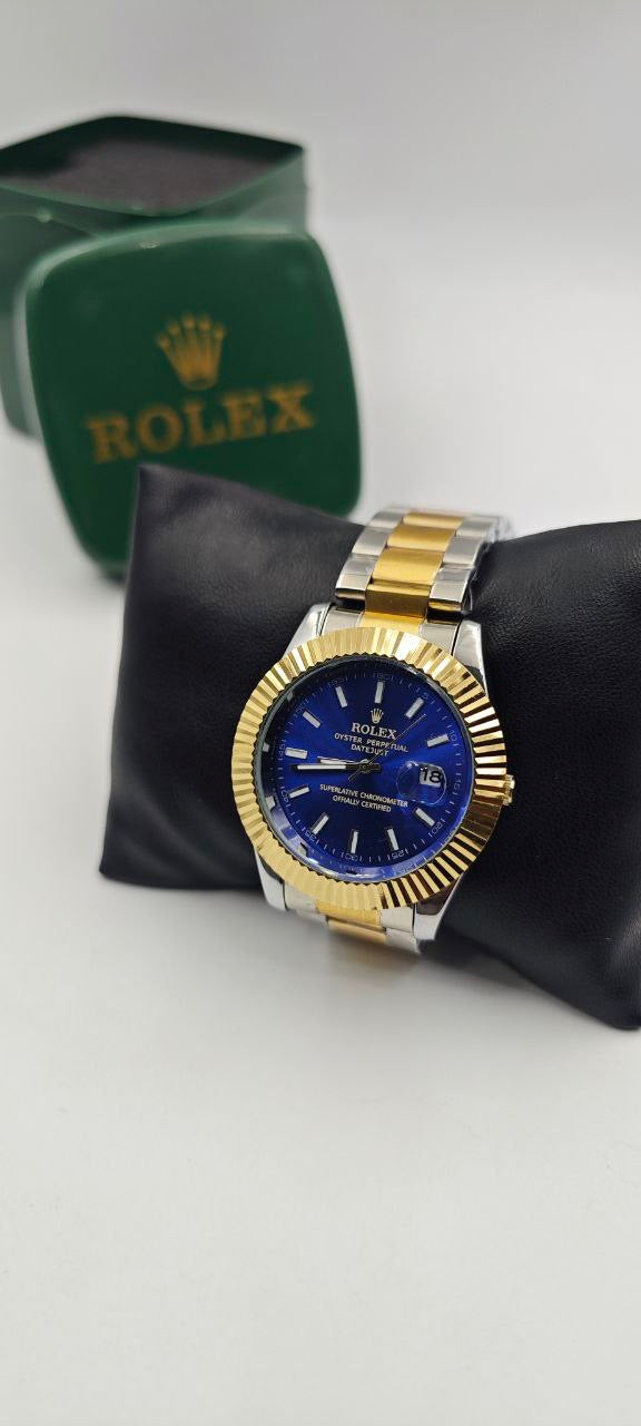 ROLEX DIŞI ÇİFT RENK İÇİ LACİVERT SAAT