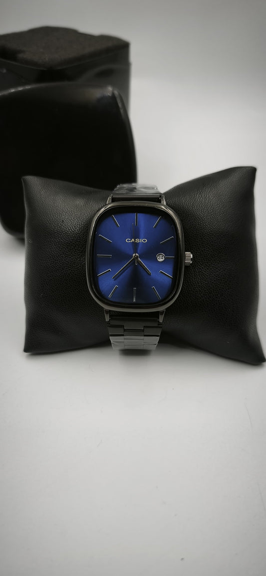 CASİO VİNTAGE DIŞI SİYAH İÇİ KOYU MAVİ SAAT