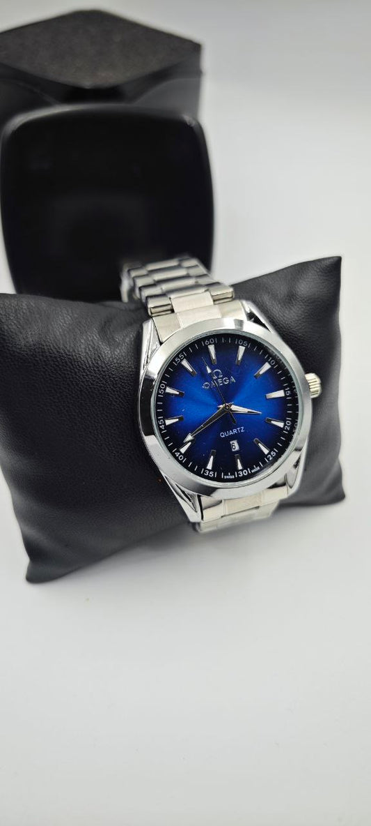 OMEGA ÇELİK LACİVERT SAAT