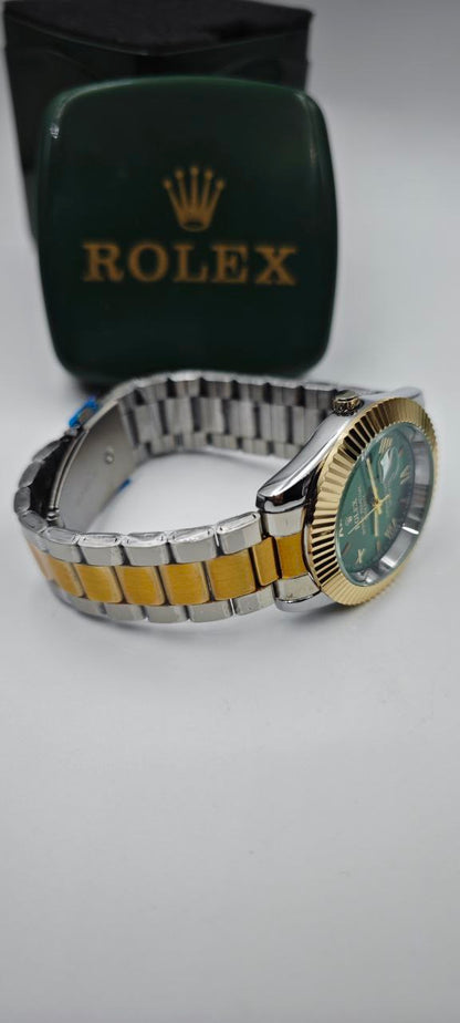ROLEX ÇİFT RENK İÇİ YEŞİL SAAT