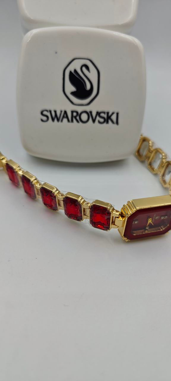 SWAROVSKİ KIRMIZI BAYAN SAAT