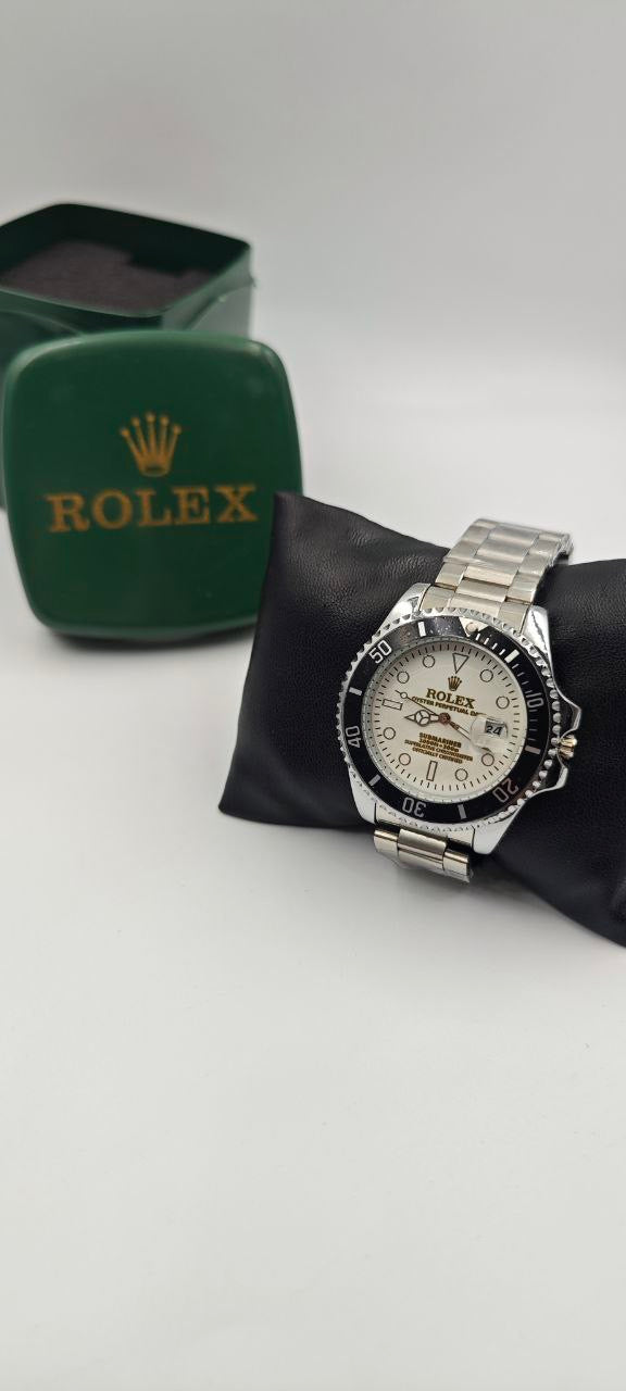 ROLEX SUBMARİNA DIŞI GÜMÜŞ İÇİ BEYAZ SAAT