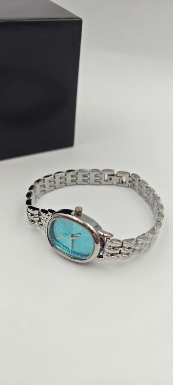 BAYAN YUVARLAK TURKUAZ SAAT