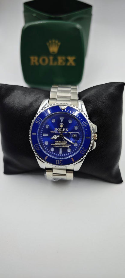 ROLEX SUBMARİNA DIŞI GÜMÜŞ İÇİ MAVİ SAAT