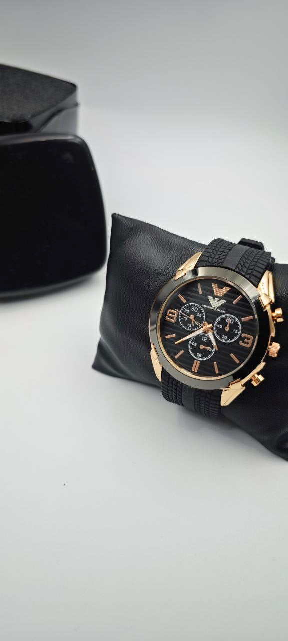 EMPOROİ ARMANİ SİYAH-GOLD SAAT