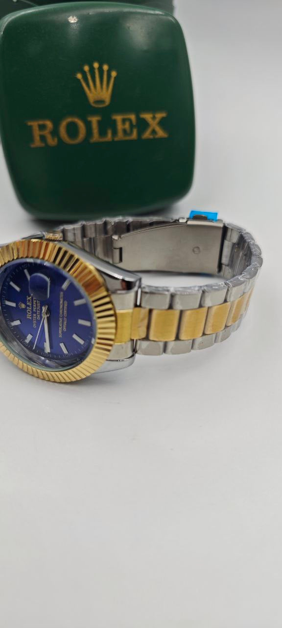 ROLEX DIŞI ÇİFT RENK İÇİ LACİVERT SAAT