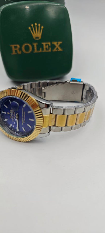 ROLEX DIŞI ÇİFT RENK İÇİ LACİVERT SAAT