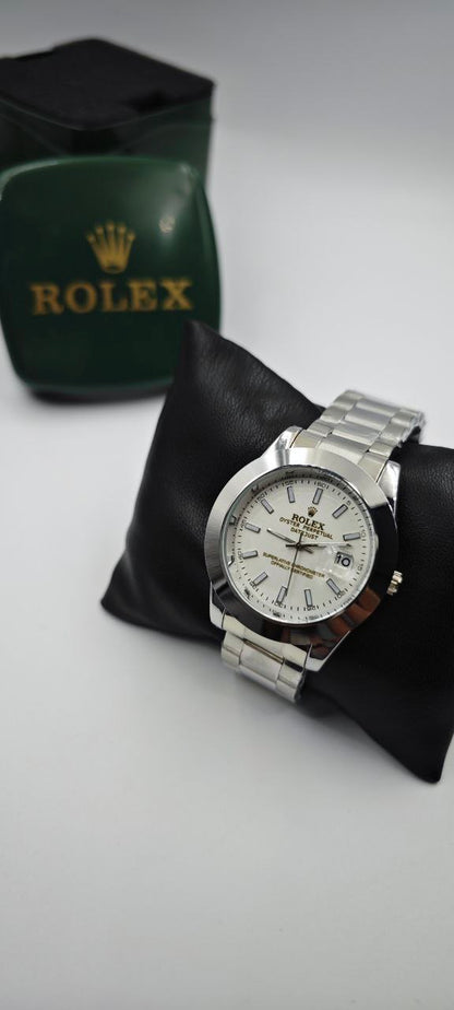 ROLEX DAYTJUST DIŞI GÜMÜŞ İÇİ BEYAZ SAAT