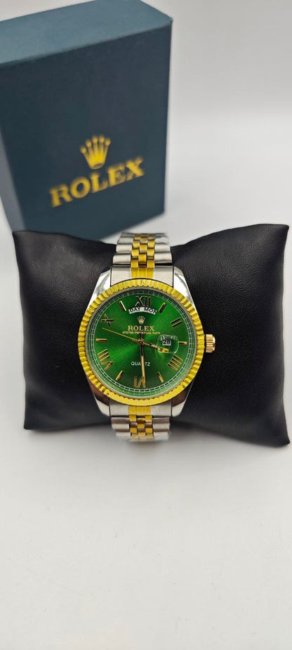 ROLEX DAY-DATE ÇİFT RENK İÇİ YEŞİL SAAT