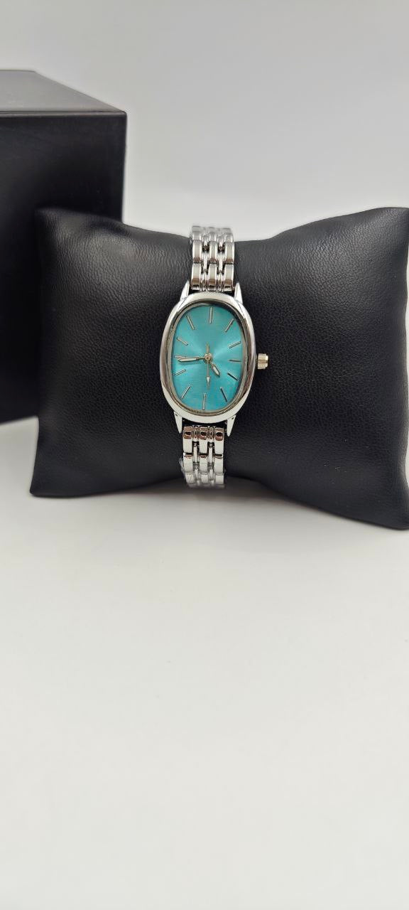 BAYAN YUVARLAK TURKUAZ SAAT