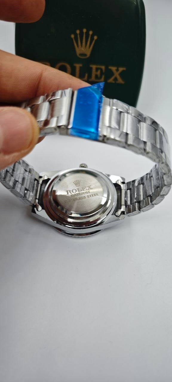 ROLEX DIŞI GÜMÜŞ İÇİ BEYAZ SAAT