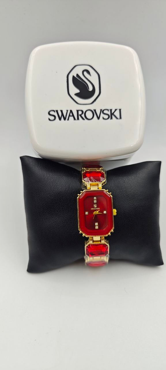 SWAROVSKİ KIRMIZI BAYAN SAAT