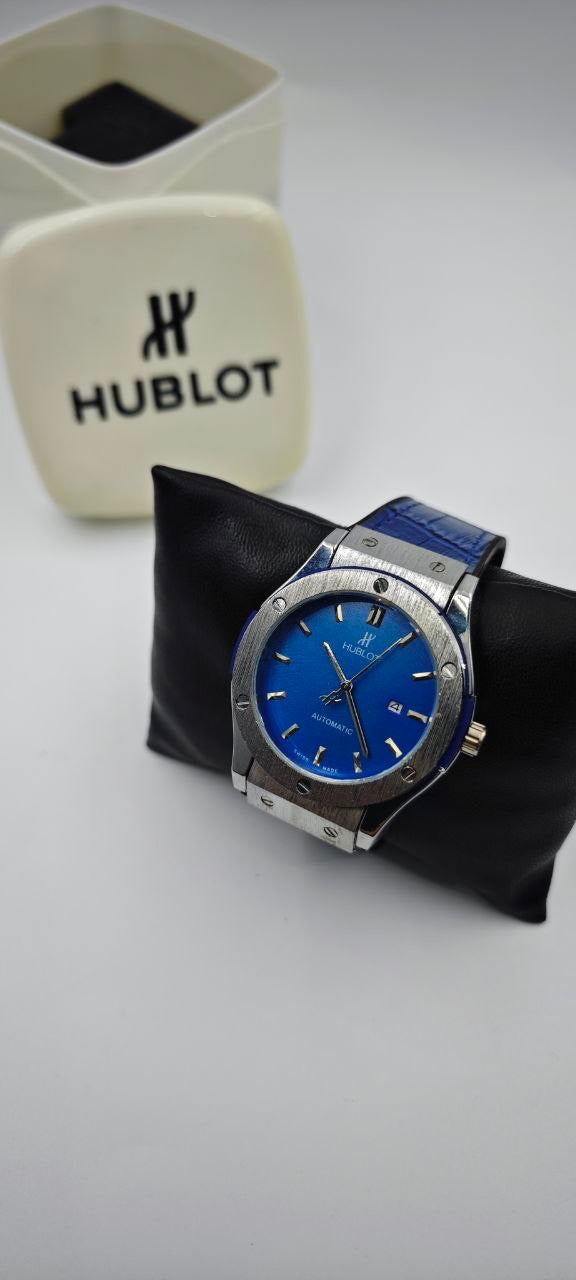 HUBLOT GENEVE PLASTİK KORDON MAVİ SAAT